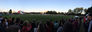 Panorama Blick auf das Testspiel